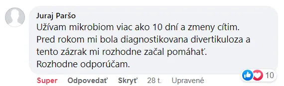 Recenzia zákazníka Mikrobióm+®
